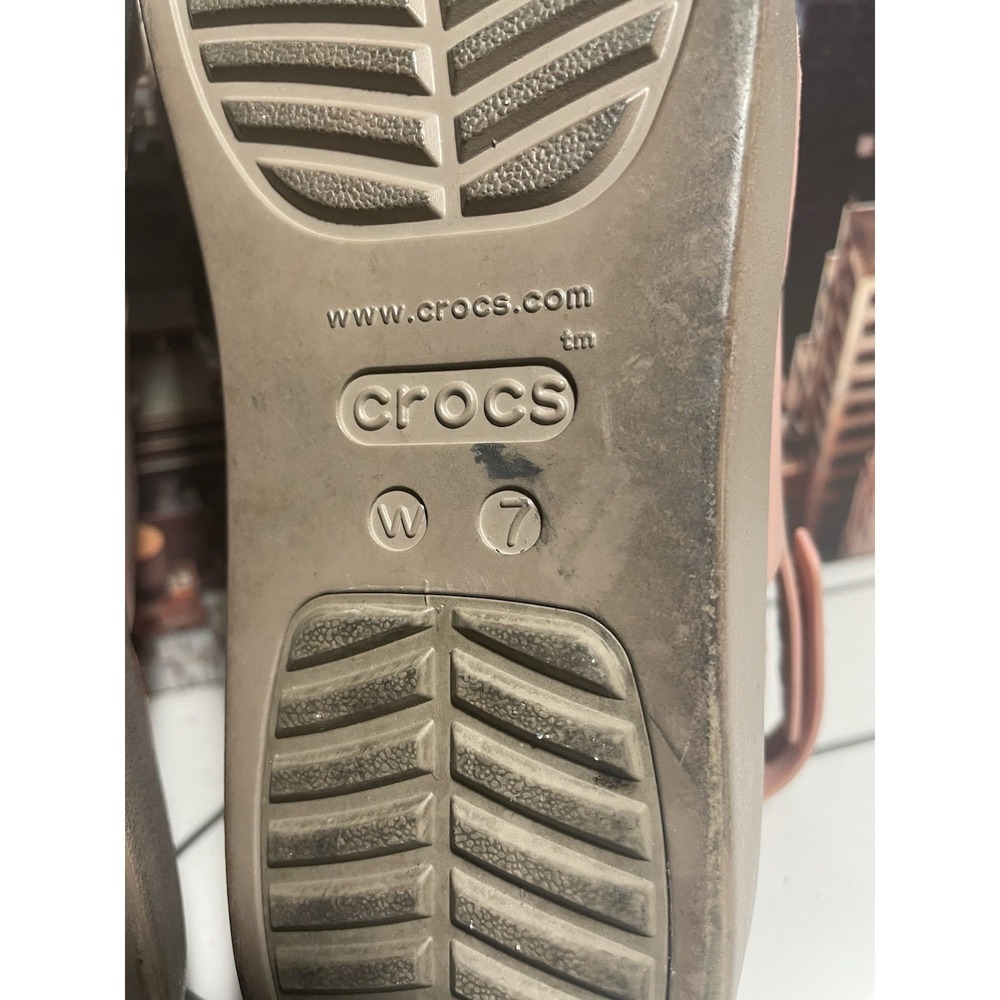 Crocs Brooklyn Low Wedge Platform Sandals Pink Women Size 7 Adjustable - Picture 7 of 12